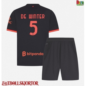 AC Milan Koni De Winter #5 Tredje Kläder Barn 2026-27 Kortärmad (+ Korta byxor)